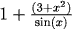 1 + (3 + x^2)/sin(x)