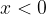 x<0