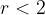 r<2