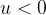 u<0