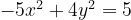 -5x^2+4y^2=5